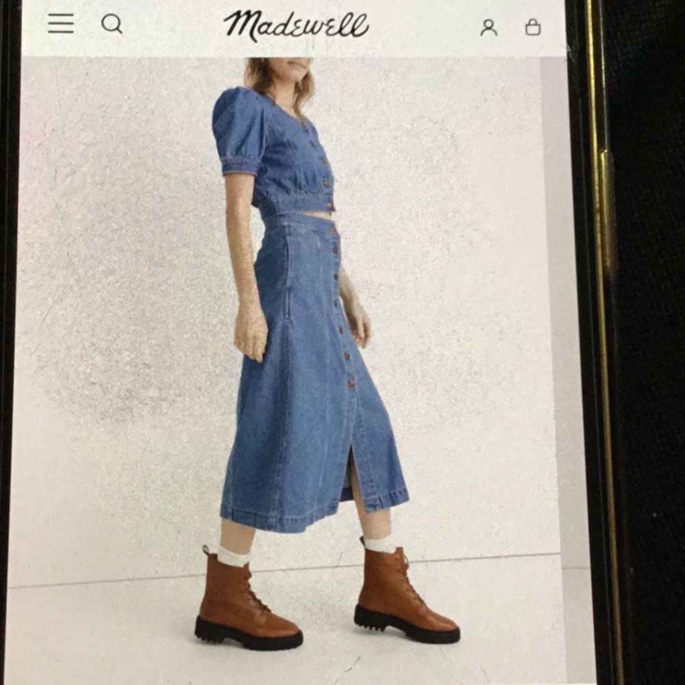 Madewell Jean Top And Skirt - Picture 3 of 10